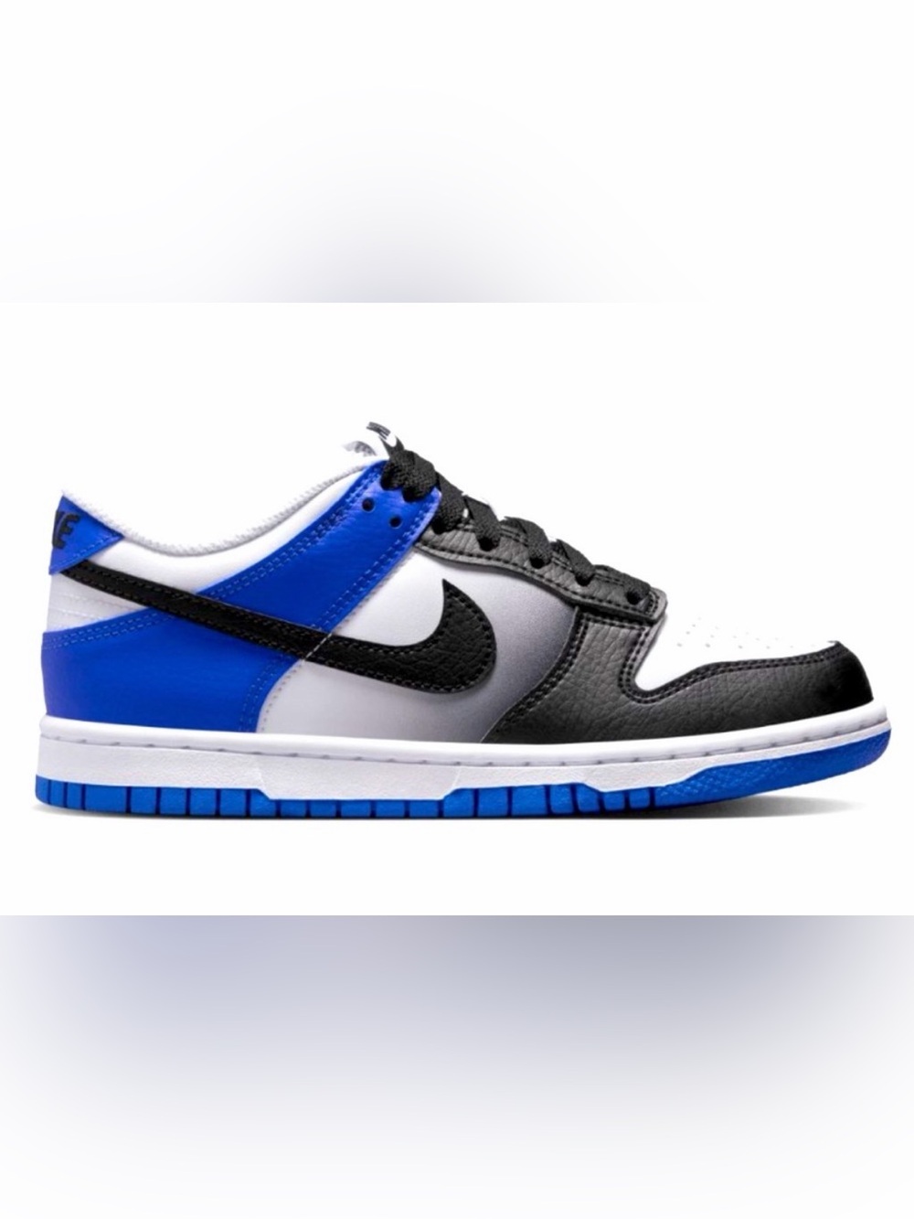 Nike Dunk Low 'Game Royal Black Fade' HJ9209-400, Youth Boys 6.5, Women’s 8.5